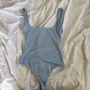 Zara Light Blue Open Back Bosysuit